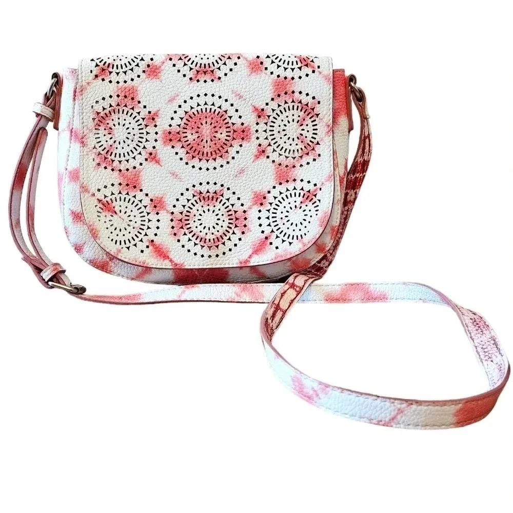 Desigual Tie Dye  Vegan Leather Bohemian Crossbody Mini Bag.